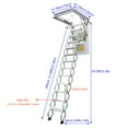 thumbnail image 2 of INTSUPERMAI Hidden Ceiling Folding Ladder Attic Extension Stair Titanium Magnesium Alloy 10.5ft Height 13 Steps White, 2 of 9