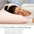 thumbnail image 3 of Hit Notion Beauty Pillow Cover Keeps Hair Tangle Free and Bonus Matched Scrunchie Cream Peach Standard - 20" x 26", 3 of 5