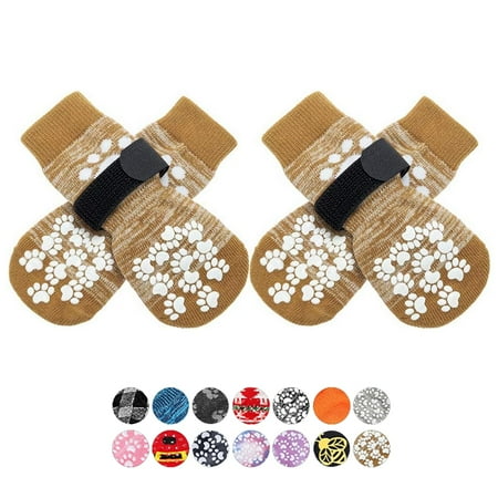 EXPAWLORER Anti Slip FEV6 Dog Socks to Prevent Licking Dog Shoes for Hot Pavement  Dog Booties for Small Medium Large Senior Dogs  Traction Control Boots & Paw Protectors for Hardwood Floors