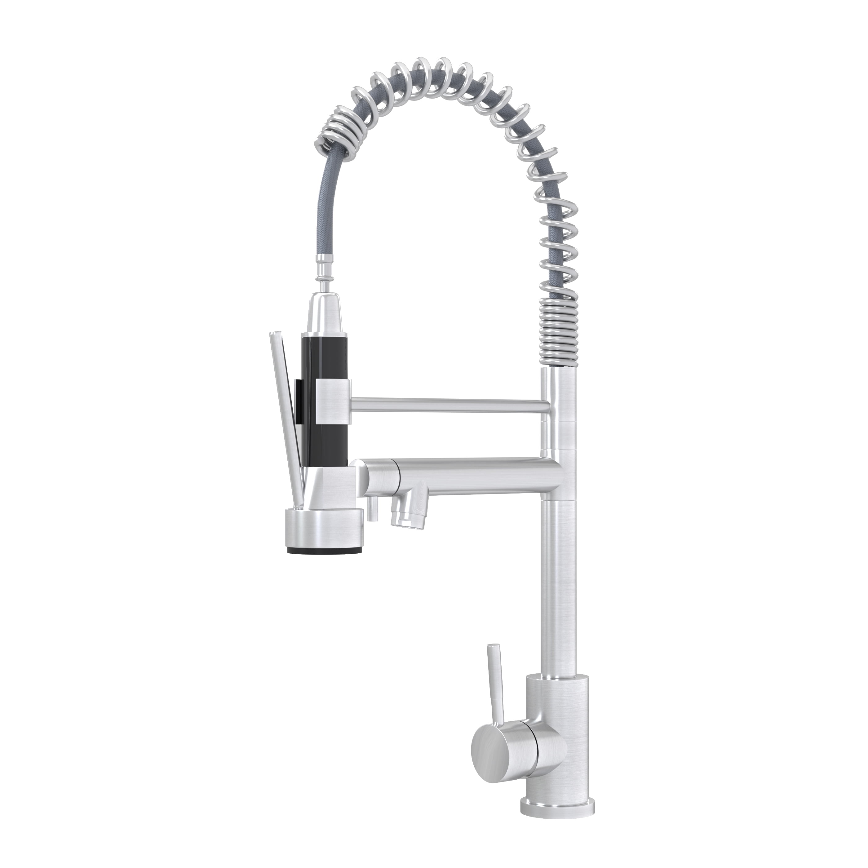 Izzovium Bothwa Home CUPC Certified 19" Single Handle Kitchen Faucet, Brushed Nickel Finish, Premium Stainless Steel 304, Modern Design for Residential Use