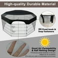 thumbnail image 1 of Dog 24 Inch Pet Playpen Cover 8 Panels Octagonal Pet Fence Mesh Cover Dog Playpen Sun Protection Shade Cover Waterproof Dog Playpen Top Cover Playpen Not Include, 1 of 7