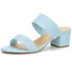 thumbnail image 1 of Sandalias Correas Dobles Talón De Bloque Punta Abierta Para Mujeres Azul Cielo 40, 1 of 7