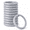 Gray, variant on 12 Pack Shower Curtain Rings Hooks Plastic Easy Glide Snap Closure Rust Free Fits All Standard Shower Rods White