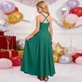 thumbnail image 4 of CAIVO Kids Girls Party Dress With Ruffled Tiered Dress And Strapless Solid Color Sleeveless Crisscross Bodice For Square Collar Lovely Dresses, 4 of 6