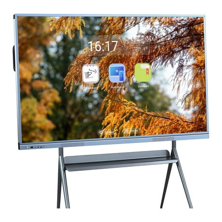 BELNET Touch Screen Board, Smart Board Digital Electronic Whiteboard and Screen Mirroring, 55 Inch 4K Uhd Built-In Camera Multi-Touch Player for Advertisin and Business