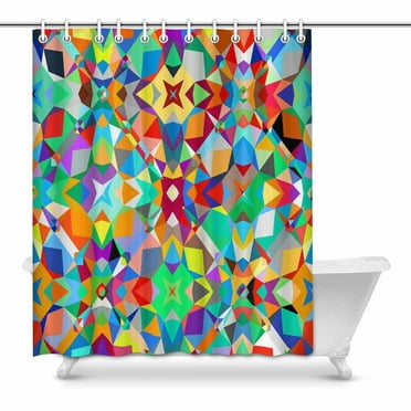 Bathroom Shower Curtain 60x72 Inch, Otomi Shower Curtain