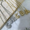 thumbnail image 4 of Bubble Letter Necklace For Women,Dainty Balloon Initial Necklaces 18k Gold Plated Chain Pendant Alphabet Necklaces For Girlfriend Charm Simple Gift Jewelry, 4 of 14
