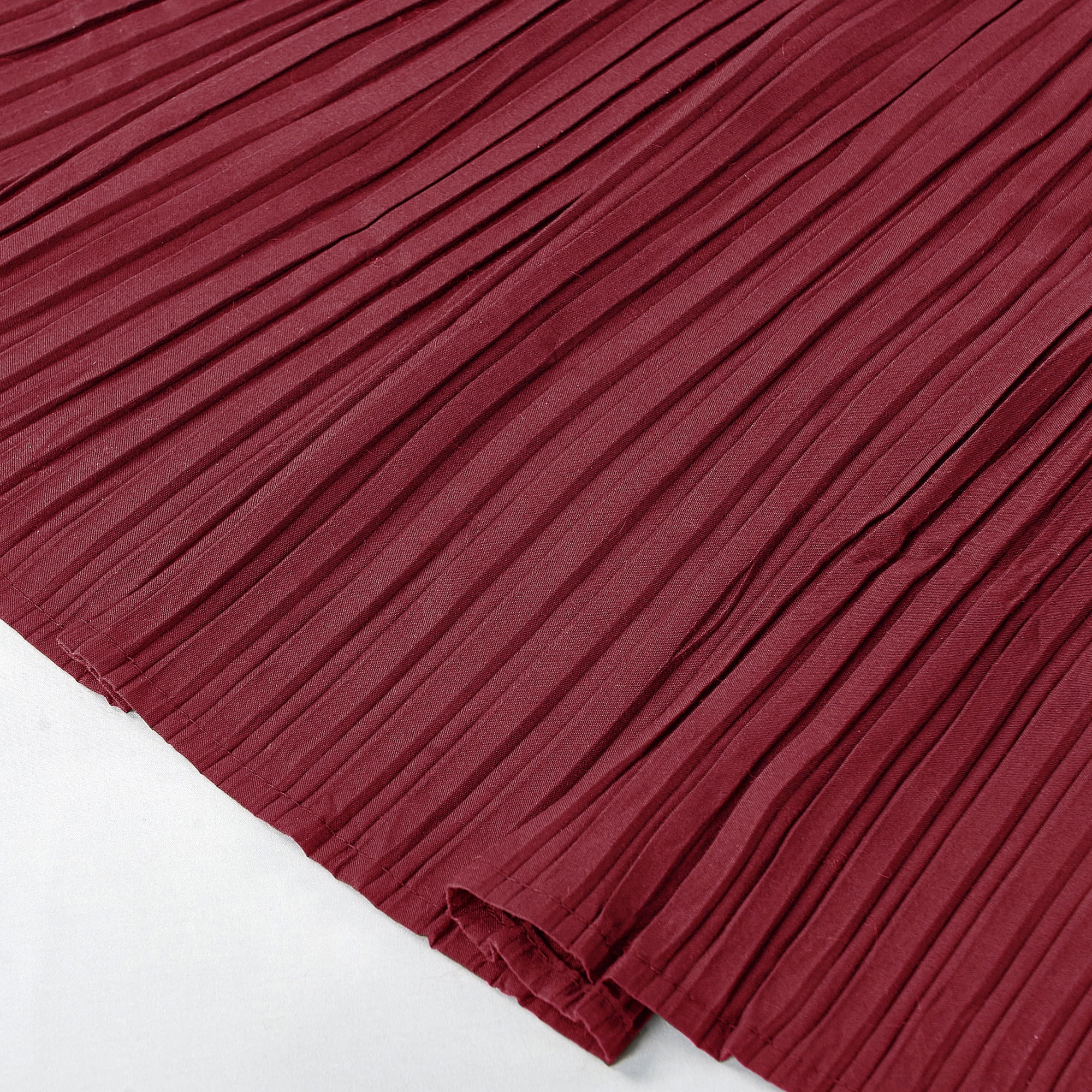 Home Soft Things Diamond Flannel Pleated Bed Skirt, Brick, King (78" x 80" + 18")