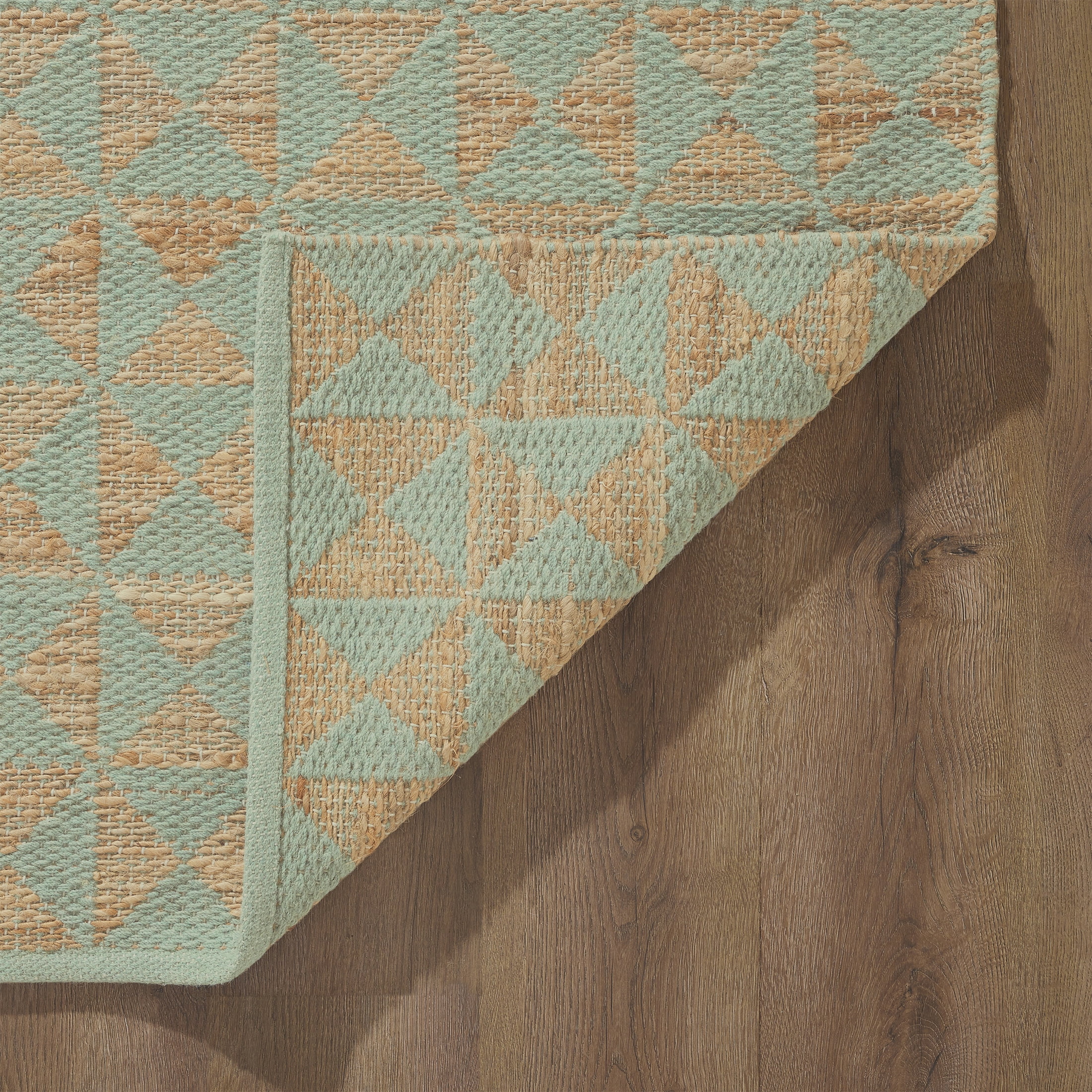 Beautiful Sage Green Jute Geometric Indoor Area Rug by Drew Barrymore, 8' x 10'