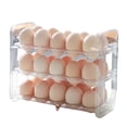 thumbnail image 2 of Huevera abatible para puerta lateral de refrigerador, organizador de huevos transparente, bandeja para huevos M Transparente, 2 of 9