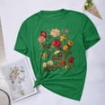 thumbnail image 1 of Fiudx Ropa de Mujer Blusas con Estampado de Flores para Mujer Top de Manga Corta con Cuello Redondo, 1 of 4