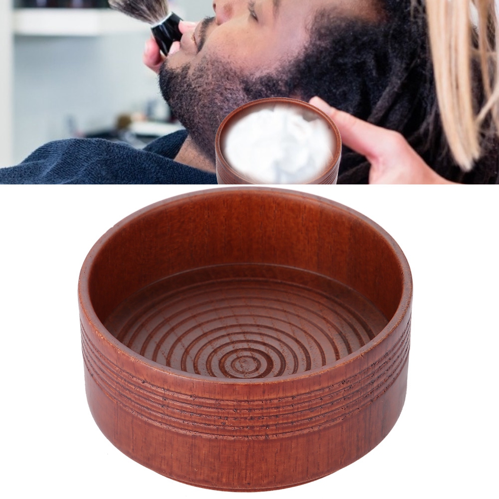 YLSHRF Wooden Shaving Soap Bowl Cup Mug Tool Natural For Man Shaver