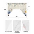 thumbnail image 5 of Blue Flowers Swag Valances for Windows, Small Curtains Drapes, Eucalyptus Farmhouse Floral Butterfly Kitchen Window Curtains Over Sink Rod Pocket Window Treatment Valance for Bedroom/Bathroom 56"x36", 5 of 5