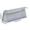 thumbnail image 3 of Under $1 Pencil Case, Transparent Mesh Double-Layer Exam Japanese-Style Large Capacity Stationery Pouch, Portable Triangular Pen Bag by PALIFEUR, 3 of 7
