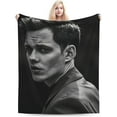 thumbnail image 2 of Bill Skarsgard Blanket Soft and Warm Lightweight Fluffy Throws Blankets Rug Carpet Gift for Beach Yoga Bedroom Living Room Decoration Sofa Camping Trip Dorm Decor All Season, 2 of 6