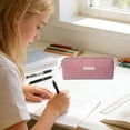 thumbnail image 6 of Kyusrd Retro Corduroy Solid Color Pencil Case,Minimalist Zipper Stationery Pouch with Artistic Design,Desk Organizer, 6 of 6