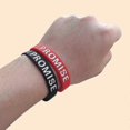 thumbnail image 3 of 5 Pieces Assorted Colours I Promise Silicone Sport Wristband Bracelets Tw, 3 of 5