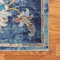 thumbnail image 6 of LR Home Ada 5' x 8' Navy Blue Floral Durable Indoor Area Rug, 6 of 9