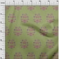 thumbnail image 2 of oneOone Georgette Viscose Lime Green Fabric Leaves & Flower Diy Clothing Quilting Fabric Print Fabric By Yard 42 Inch Wide-Q0A, 2 of 4