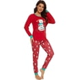 thumbnail image 6 of MyFav Matching Family Christmas Pajamas Set, Xmas Holiday PJs for Women/Men/Kids, Letter Printed Loungewear Sleepwear, 6 of 7