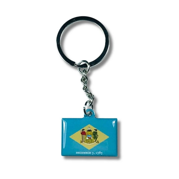 Metal Keychain - State Flag Delaware - USA | Everyday Carry Accessory, Travel Souvenir Gift, Collectible Keepsake