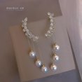 thumbnail image 1 of Nuevos pendientes de circón de diseño de moda con personalidad para mujer, pendientes ligeros de lujo con borlas de perlas para mujer Feliz Sencillez, 1 of 4