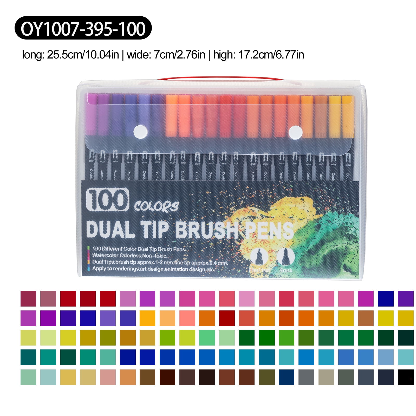 ASOVNXF Dual Coloring Markers Brush Pens, 100 Fine Point Art Markers,Coloring Markers for Adults Coloring Books No Bleeding, for Adult Book Cards Drawing Craft Kit Teacher Office Supplies