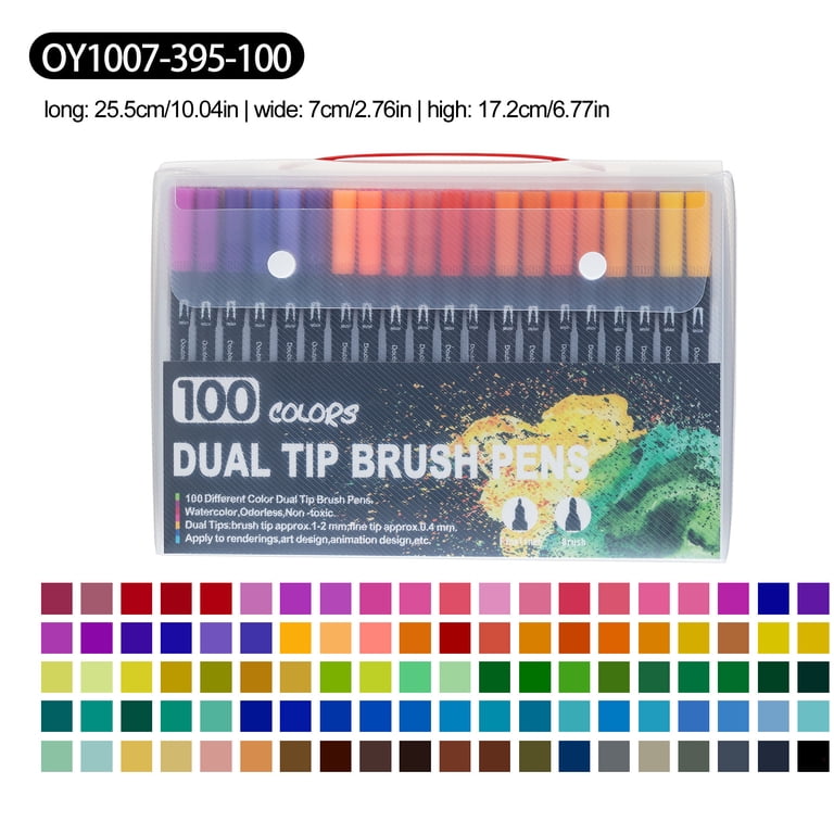ASOVNXF Dual Tip Art Markers, 100-Pack Fine Point photo 7