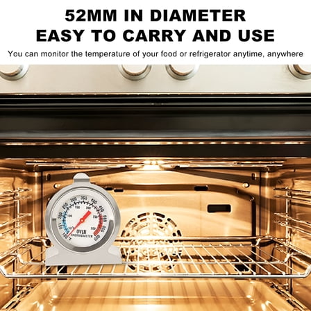 GJX Oven Thermometer High Accuracy Heat Resistant Stainless Steel Thermometer for Kitchen Refrigerator