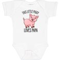 thumbnail image 3 of Inktastic This Little Piggy Loves Papa- Cute Boys or Girls Baby Bodysuit, 3 of 5