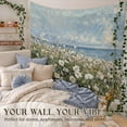 thumbnail image 2 of Coastal Wildflower Tapestry, Flower Field Landscape Tapestries Wall Blanket, Preppy Beach Floral Wall Hanging Decor for Teen Girl Women Home Living Room Bedroom, 2 of 5