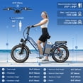 thumbnail image 4 of W WALLKE H7 Ultra 4000W Ebike, 37MPH Electric Bike, 48V 55Ah Portable Power Station Battery, Torque Sensor, 20" Puncture-Proof Fat Tire, 4 of 10