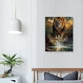 thumbnail image 4 of Nawypu Lion And Lamb Wall Art Vintage Framed Artwork Lion Of Judah Wall Art Canvas Abstract Painting Christian Posters Decorations For Bedroom Framed, 4 of 5