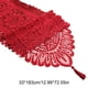 thumbnail image 3 of Camino de mesa navideño de encaje rojo | Decoración festiva para fiestas | Mantel de poliéster de 183 x 33 cm para uso en interiores y exteriores, 3 of 5