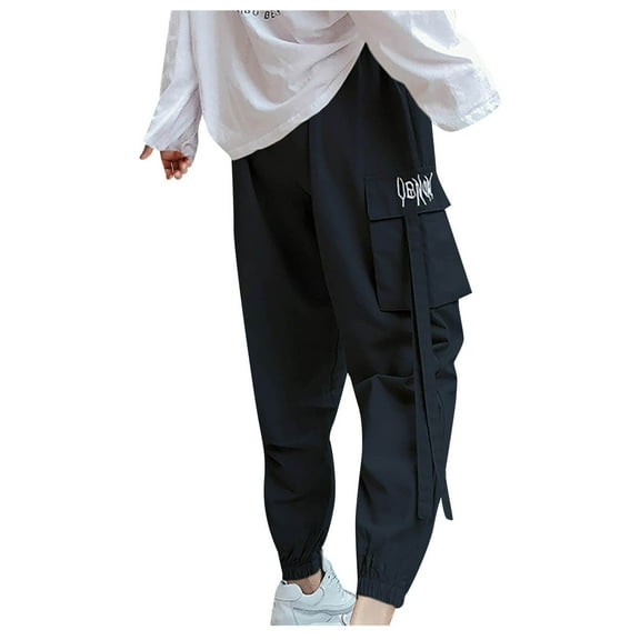 Babysbule Women's Cotton Pants Casual Fashion Overalls Tied Feet Slim Loose Overalls