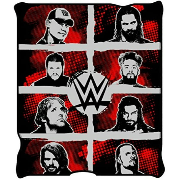 Silver Buffalo The We121221 Wwe Superstar Grid Ink Fleece Throw 50 In X60 In Walmart Com Walmart Com