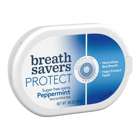 BREATH SAVERS PROTECT Mints in Peppermint Flavor, .88 oz