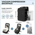thumbnail image 5 of Vacpack Backpack with Vacuum Seal Travel Backpack Men, Vacuum Compression Backpack with Portable Air Pump, Vacuum Seal Carry on Backpack for Airplanes Women Laptop Airback Vac Pack Daypack Black, 5 of 12