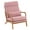 Linen Pink, variant on ZOPan Mid-Century Accent Chair Reading Armchair Upholstered Single Sofa High Back,