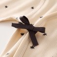 thumbnail image 5 of Newborn Baby Girls Long Sleeve Cartoon Prints Striped Romper Ribbed Bodysuits Clothes Clothes Size 3-6 Months, 5 of 5