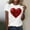 White, variant on Goodtrade8 Womens Shirts Valentines Day Crew Neck Plus Size Valentines Women Heart Pullover Printed Love Short Sleeve Shirts for Women