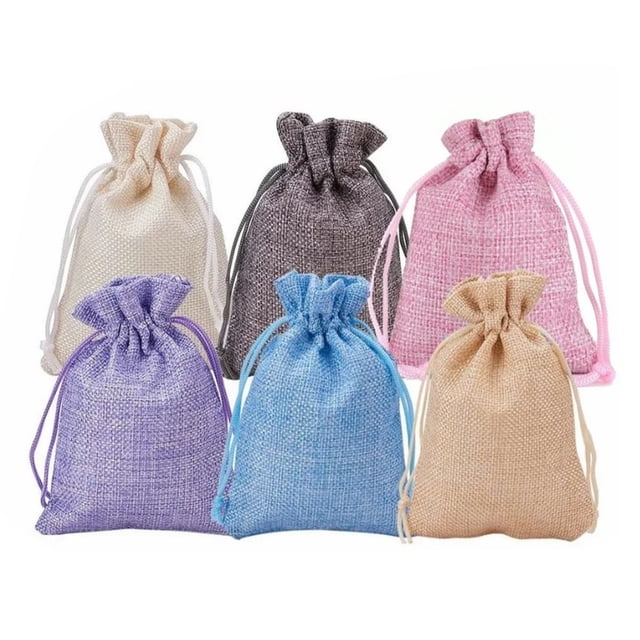 Bolsa de tela con cordón bolsa a prueba de polvo de material de lino de 6 colores 30 unidades para Navidad ANGGREK Otros