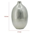 thumbnail image 5 of Pansy 14 Inch Modern Vase Metal Tall Curved Shape Bottleneck Silver, 5 of 6