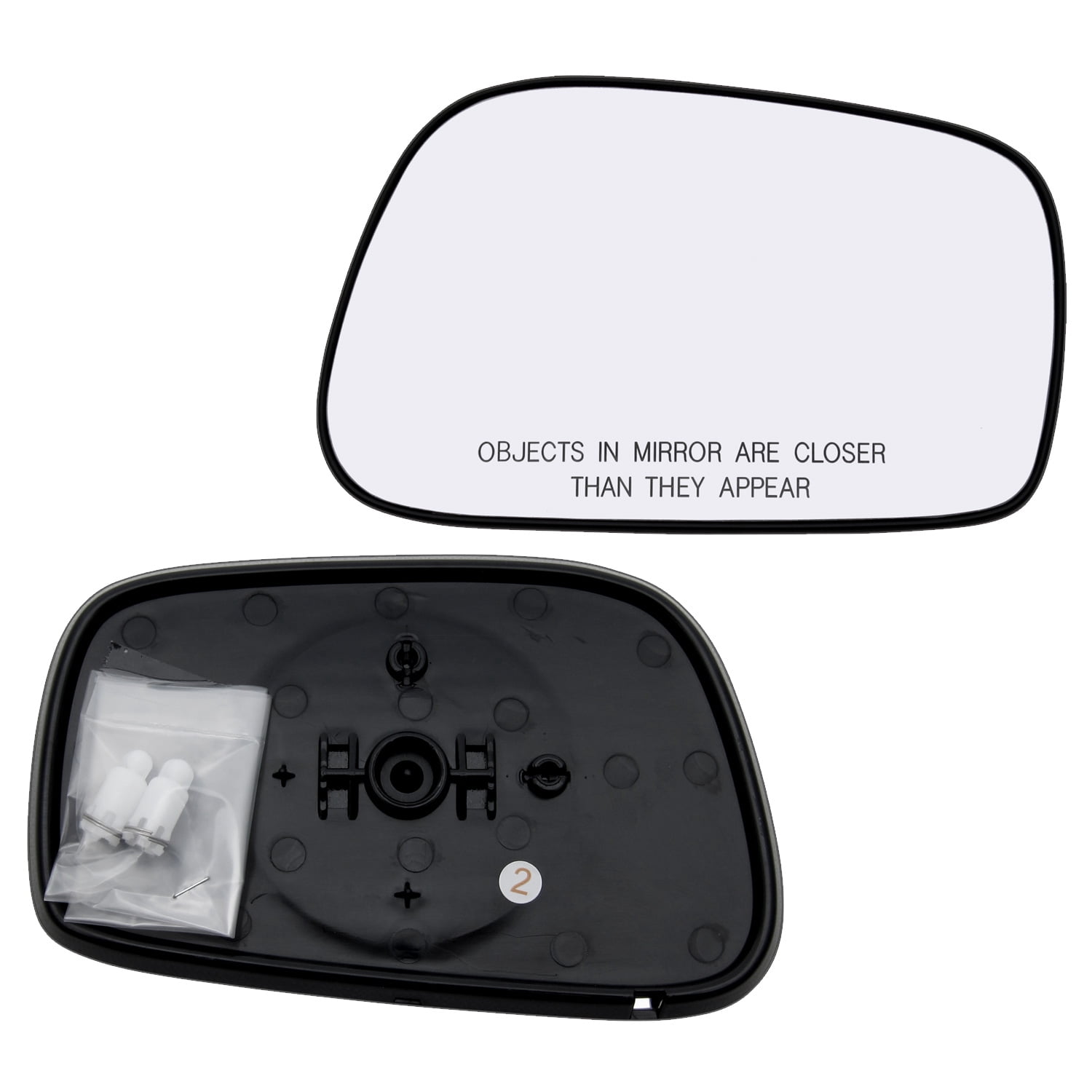 New Replacement Passenger Side Mirror Power Glass With Backing For