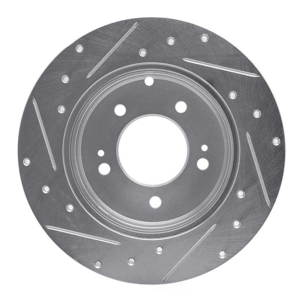 Dynamic Friction Company 631-03021R DFC Brake Rotor - Drilled And Slotted - Silver