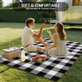 thumbnail image 4 of Outdoor Rug 5x8 ft Black White Checkered Plaid Waterproof Outdoor Patio Rug Mat Non Slip Outside Area Rugs Carpet for RV,Camping,Porch,Deck,Pool,Balconybackyard,Rustic Farmhouse Pattern, 4 of 9