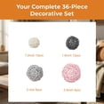 thumbnail image 2 of BlinkL White Valentine's Day Wicker Decorative Balls 36 Count, 2 of 6
