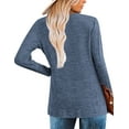 thumbnail image 3 of Zeagoo Womens Trendy Pullover Tops Long Sleeve Tunic Shirts V Neck Womens Fall Tunic Tops for Women 2025 Casual Blouse Sweatershirts, 3 of 8