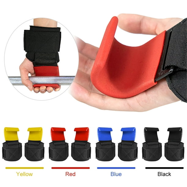 FlyFlise Weight Lifting Hooks Heavy Duty Lifting Wrist Straps Dumbbells  Weightlifting Sports Gloves and Grip Pads for Deadlift Powerlifting Pull Up  Bar 