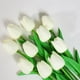 thumbnail image 1 of Flores artificiales de tulipanes de 10 piezas, ramo de tulipanes falsos, tacto Real, decoración del jardín del hogar para decoración de bodas, suministros para fiestas, 1 of 5